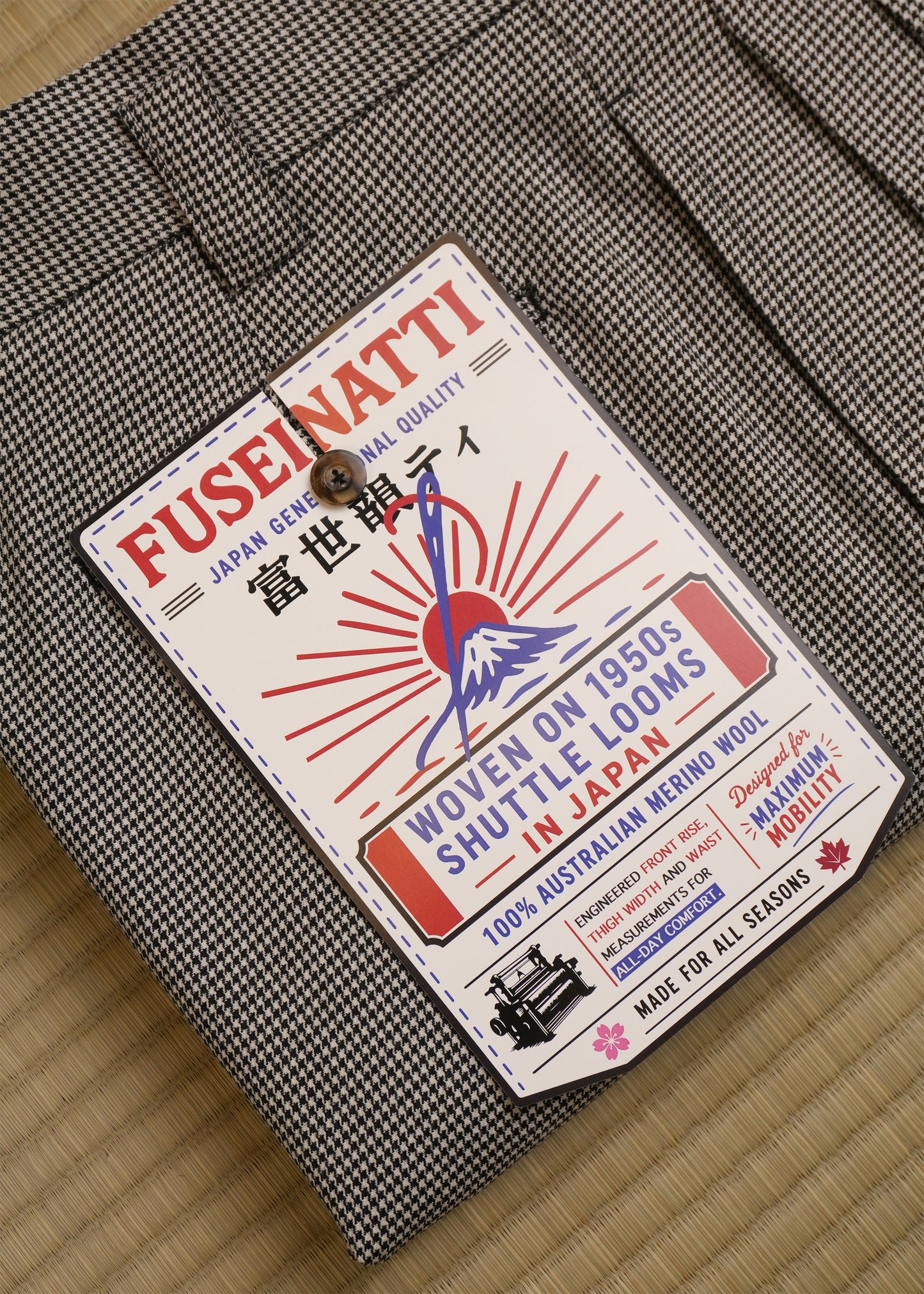 Houndstooth: 100% Merino Wool