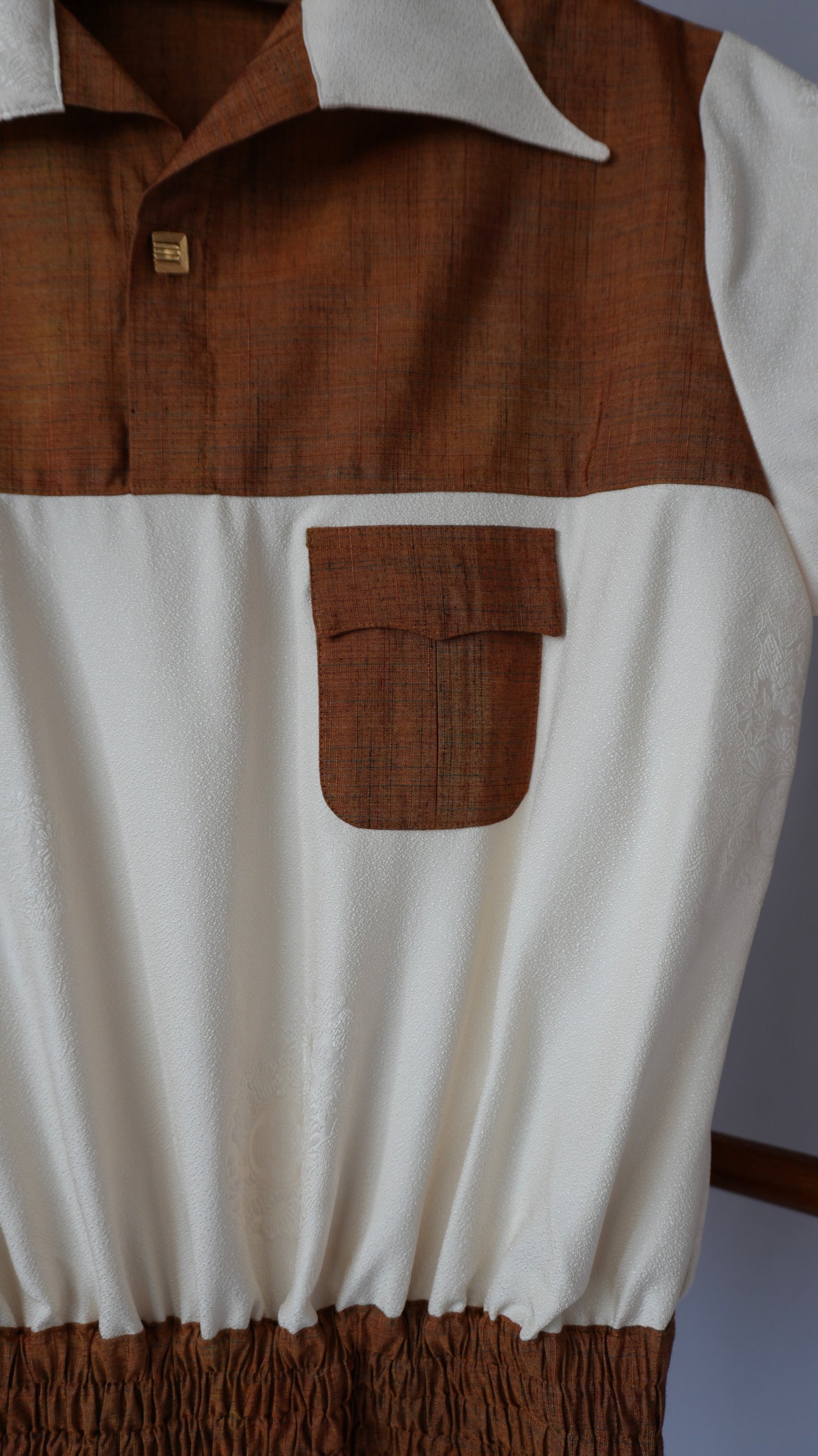 M Size Brown Silk Shirt (No. 46/100)