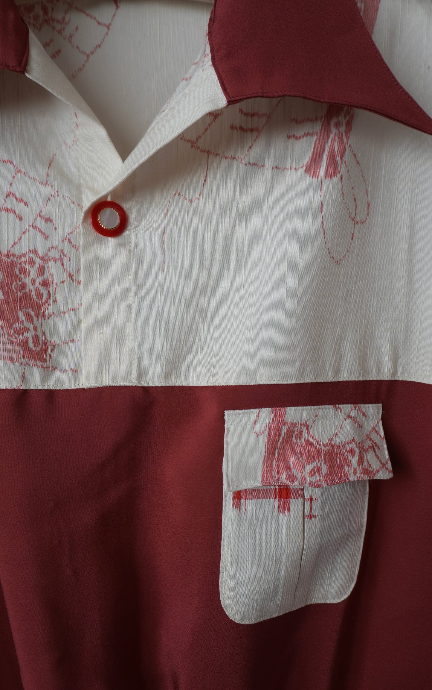 L Size Floral Silk Shirt (No. 79/100)