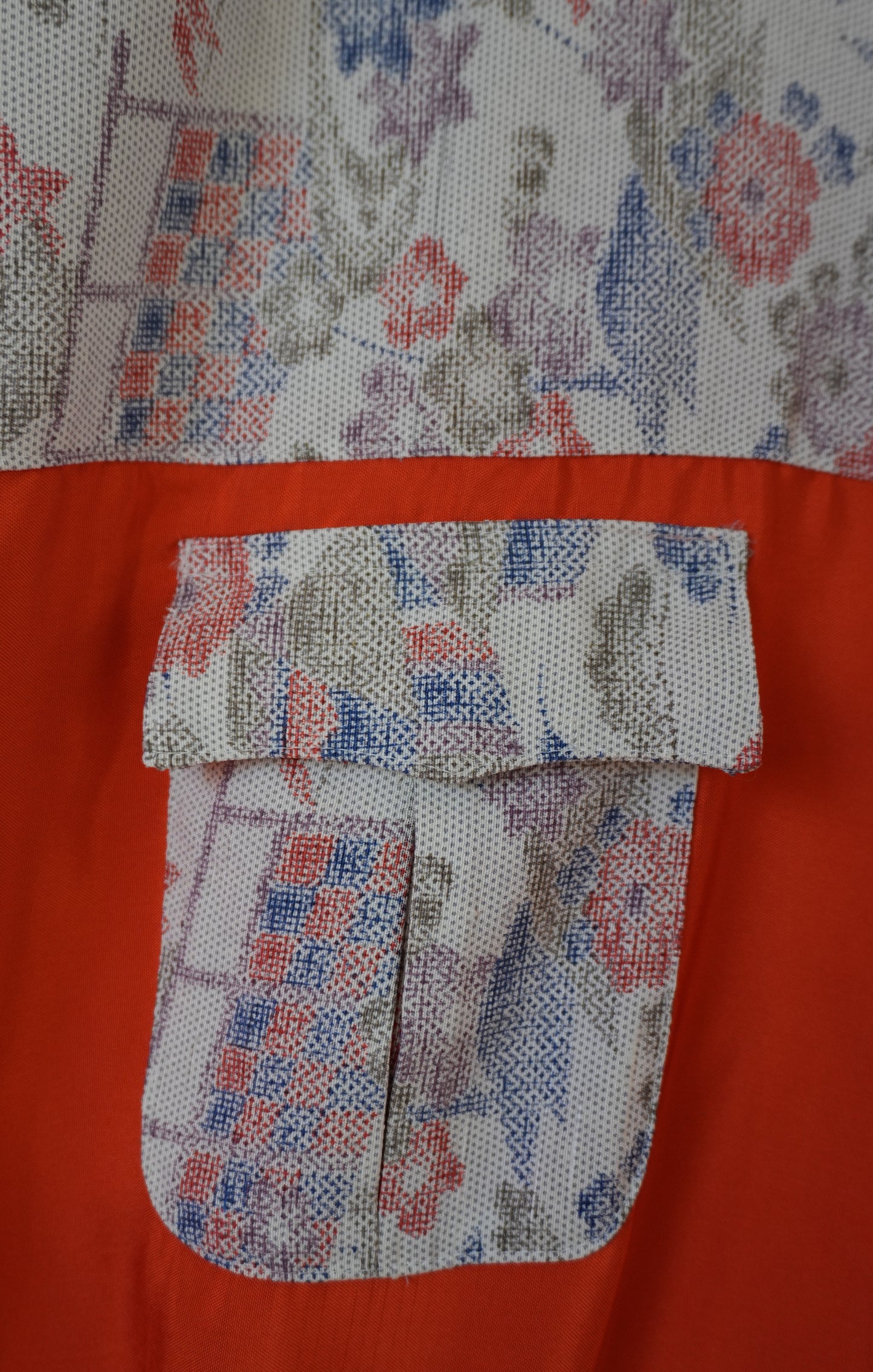 L Size Orage Floral Silk Shirt (No. 85/100)