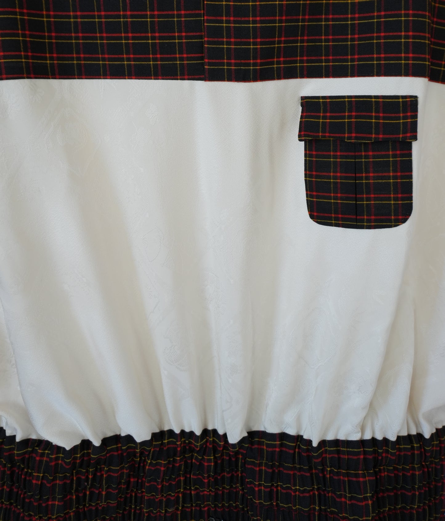 L Size Checkered Black/White Silk Shirt (No. 5/200)