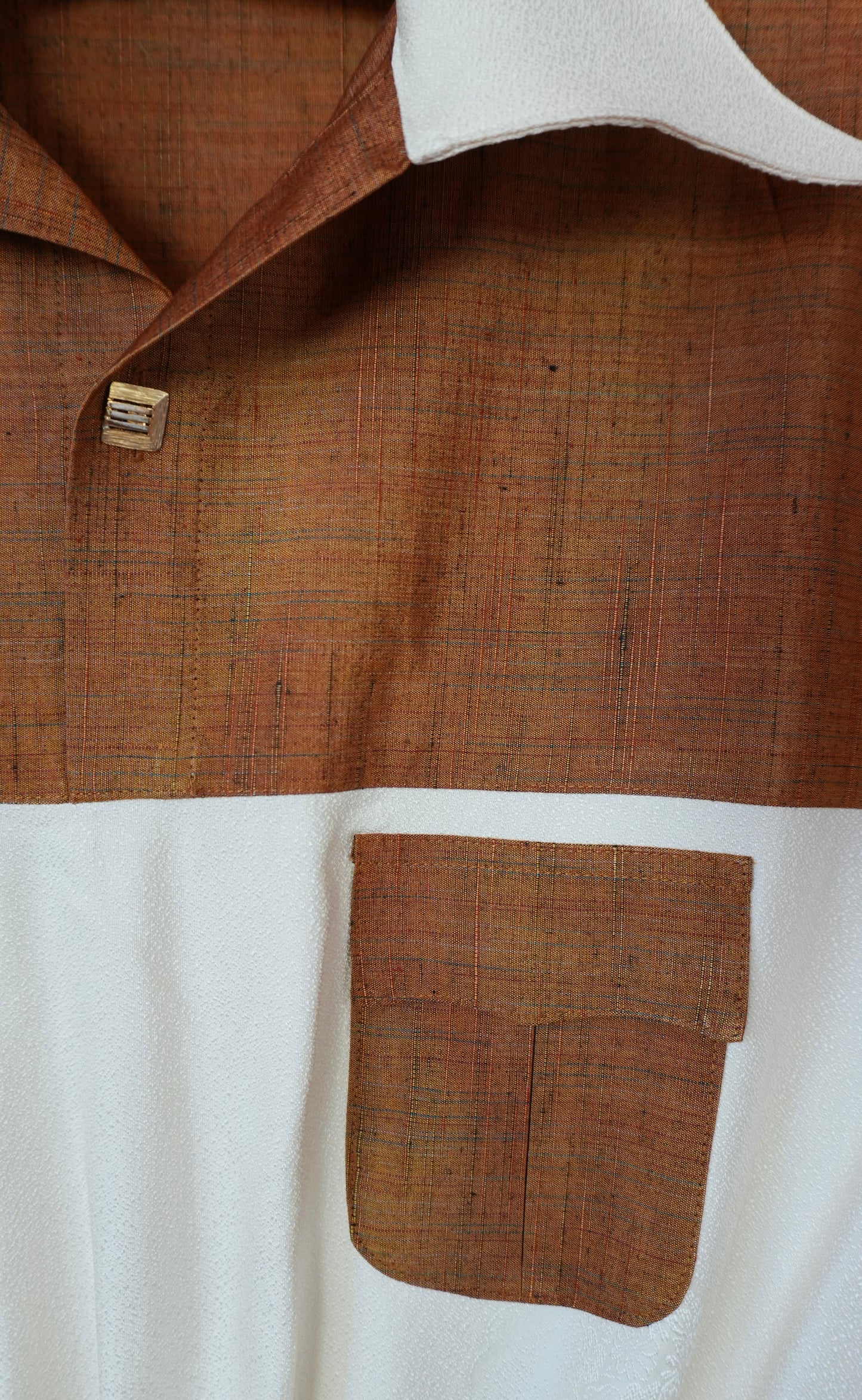 M Size Brown Silk Shirt (No. 47/100)