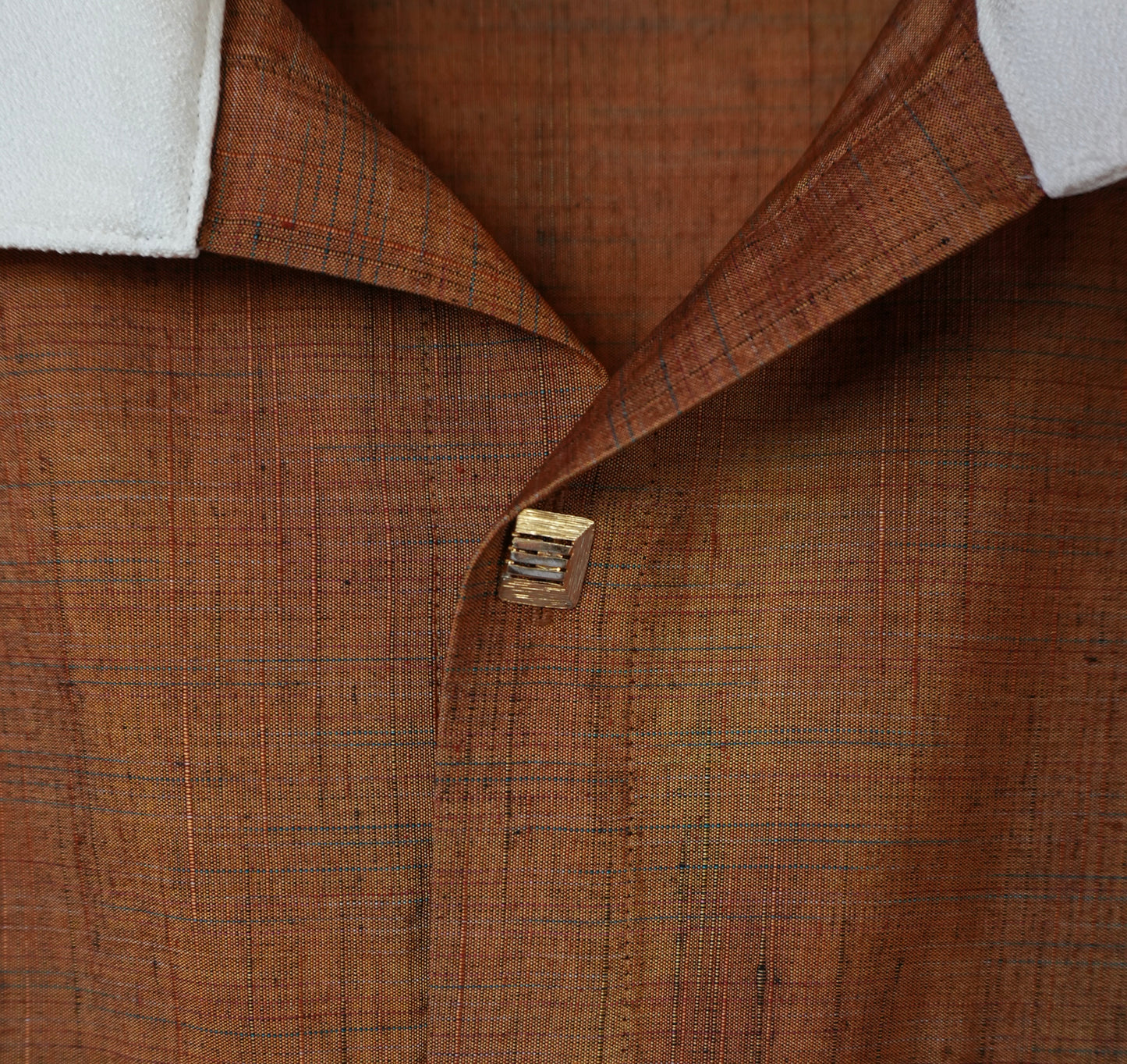 M Size Brown Silk Shirt (No. 47/100)