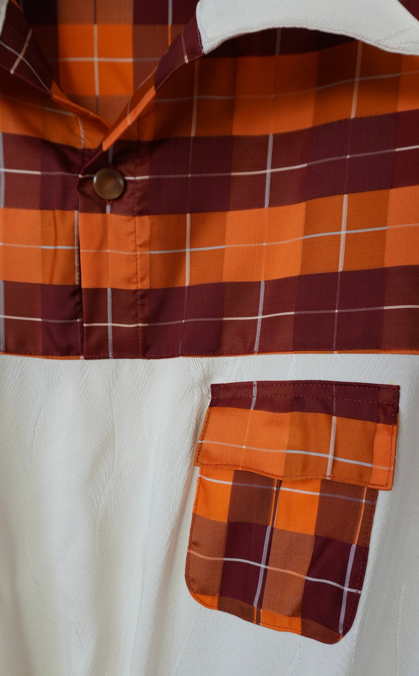 M Size Checkered Silk Shirt (No. 52/100)