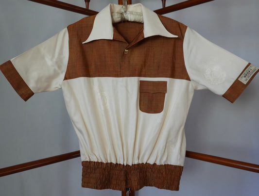 M Size Brown Silk Shirt (No. 47/100)