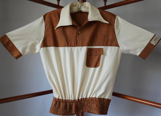 M Size Brown Silk Shirt (No. 48/100)