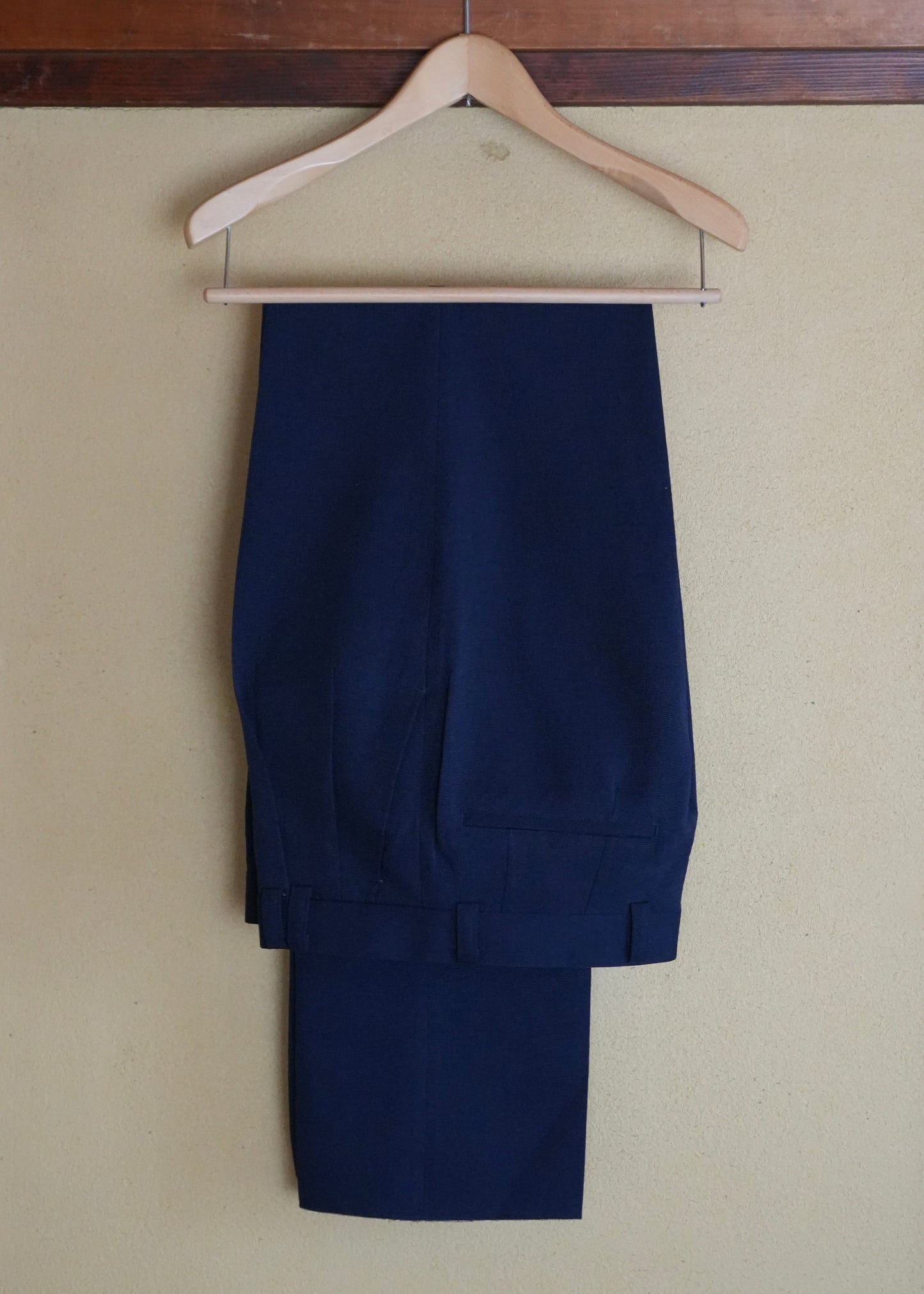 Double Pleated Navy Pants